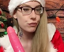 Christmas Dildo Blowjob ASMR- Karuna Satori