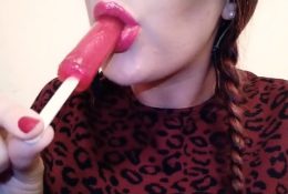 Flirty ASMR Sucking & Dribbling On My Lollipop Video