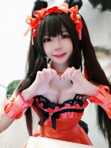 Sally-Dorasnow Patreon Kurumi Valentine Cosplay