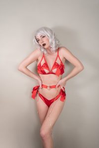 Hannah Ray Lewd Red Lingerie Patreon Photos