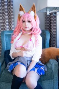 Hana Bunny Tamamo Sexy School Uniform