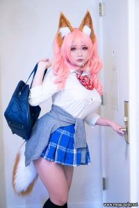 Hana Bunny Tamamo Sexy School Uniform