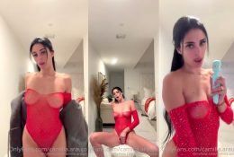 Camilla Araujo Red Bodysuit Masturbation Through Panties Video Leaked